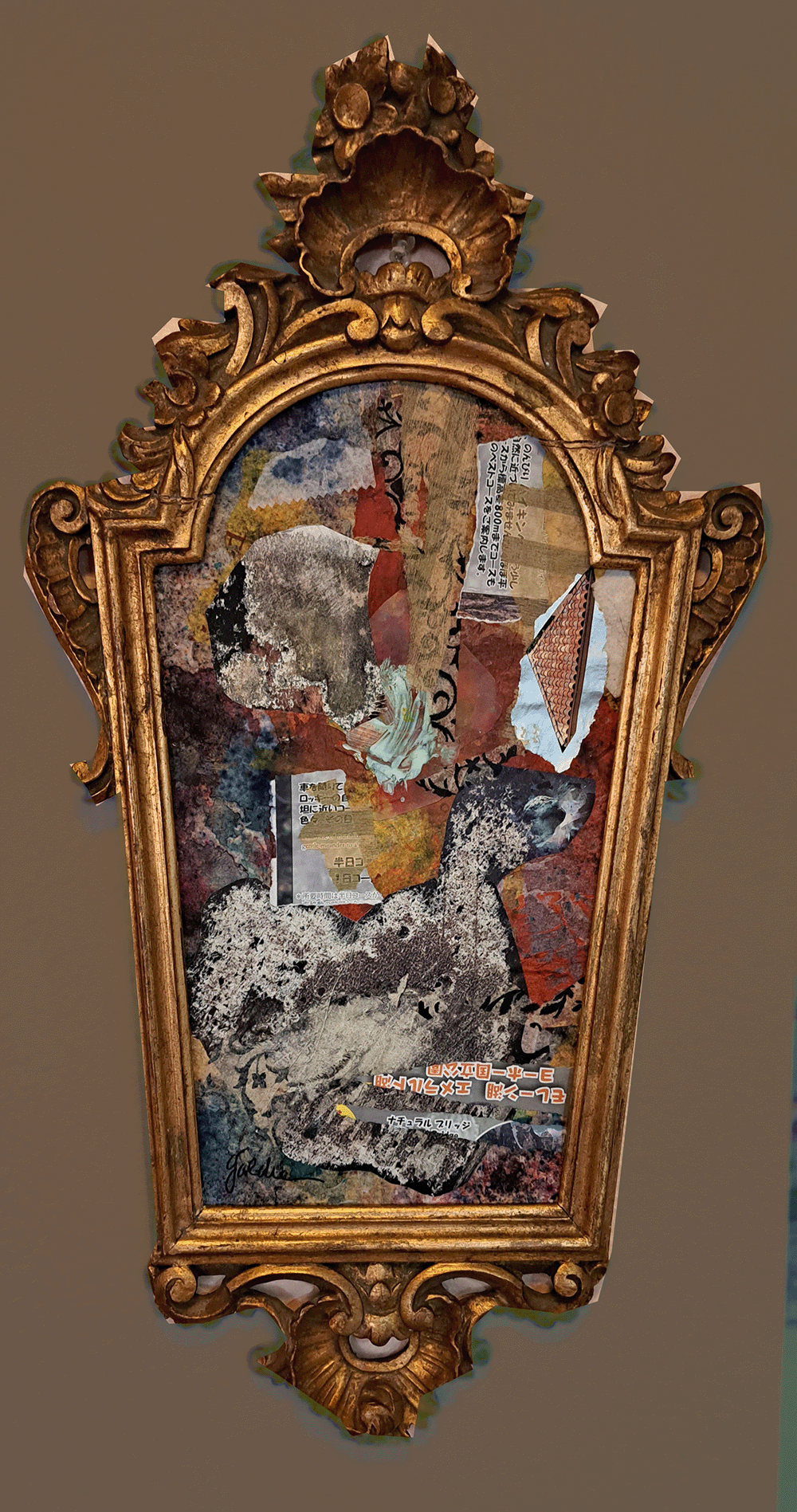 Guilded Framed Paper Collage